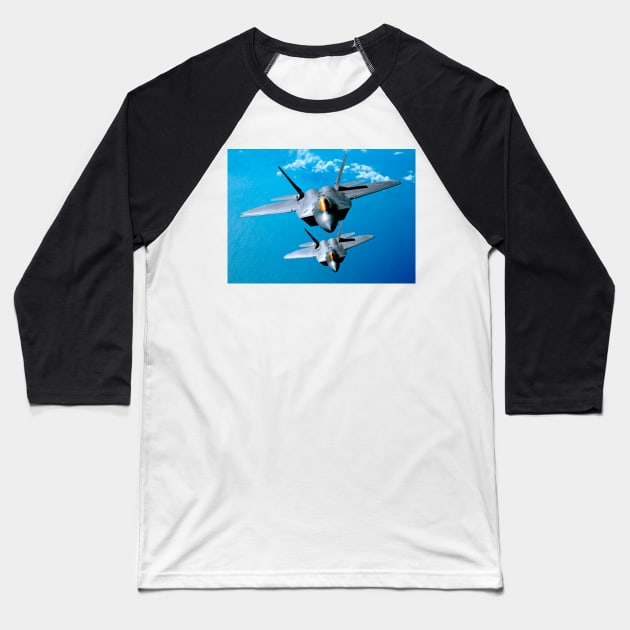 F22 Raptor Baseball T-Shirt by Aircraft.Lover